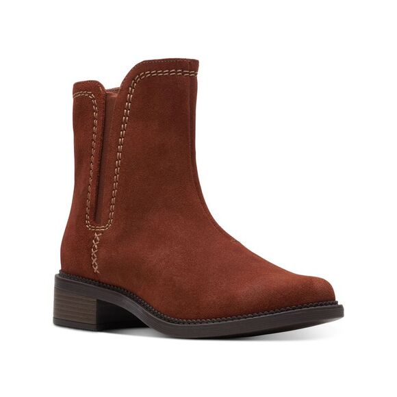 Clarks Women's Maye Zip Western Boots | Suede Upper, Comfort Footbed 4 thumbnail image